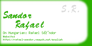 sandor rafael business card